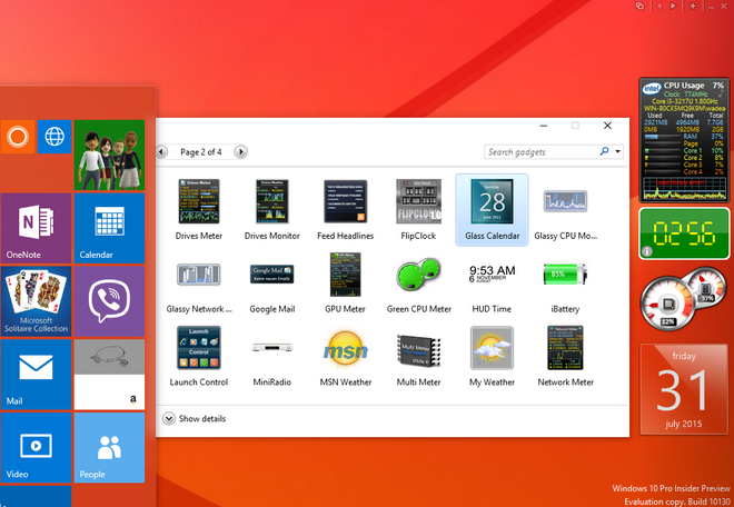 Desktop Gadgets For Windows 10 Free Download
